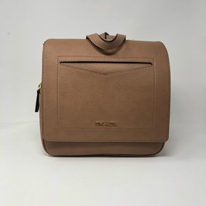 square leather backpack